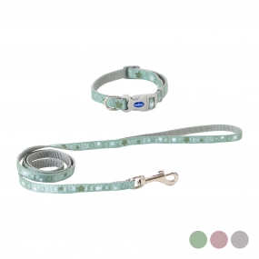Small Bite Stars Collar Lead Set Sage