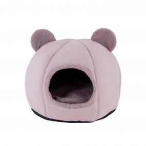 Teddy Bear Ear Cave Bed (Rose)
