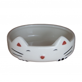 Raised Cat Ear Dish White