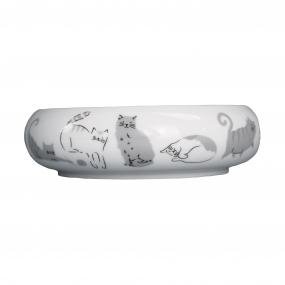 Curved Edge Cat Dish (Patterned)