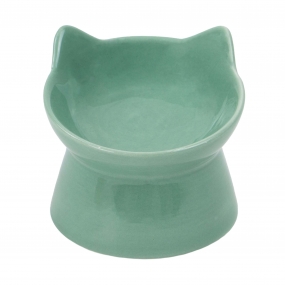 Raised Cat Feeder Sage Green