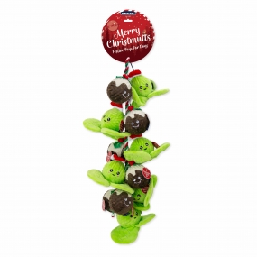 Christmas Bouncing Soft Plush On A Rope 12pcs