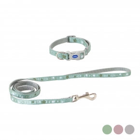 Small Bite Stars Collar Lead Set Sage