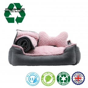 Made From Dog Bed Set 60x50cm Pink