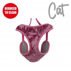 Velvet Cat Harness and Lead Pink L