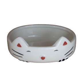 Raised Cat Ear Dish White