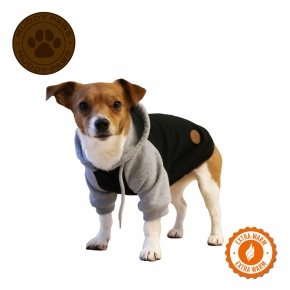 Black & Grey Hoodie Jumper XL