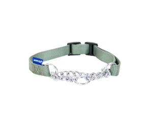 Obedia Nylon and Chain Collar 35-45cm Size 2-4