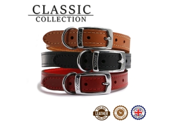 Classic Leather Collar Tan 20-26cm Size 1