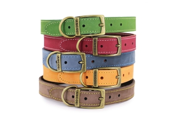 Timberwolf Leather Collar Raspberry 20-26cm Size 1