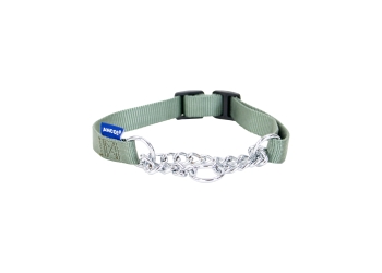 Obedia Nylon and Chain Collar 25-35cm Size 1-2