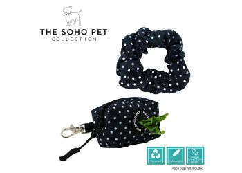 Polka Patterned Poop Bag and Scrunchie