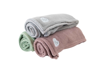 Small Bite Teddy Bear Blanket Pebble