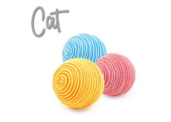 String Balls Cat Toy 3pc pack