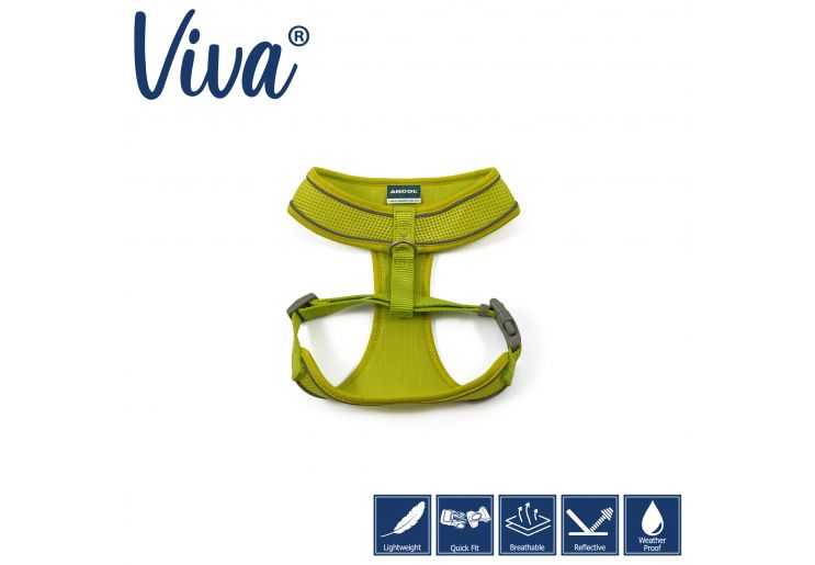 Viva Mesh Dog Harness Lime M 44-57cm