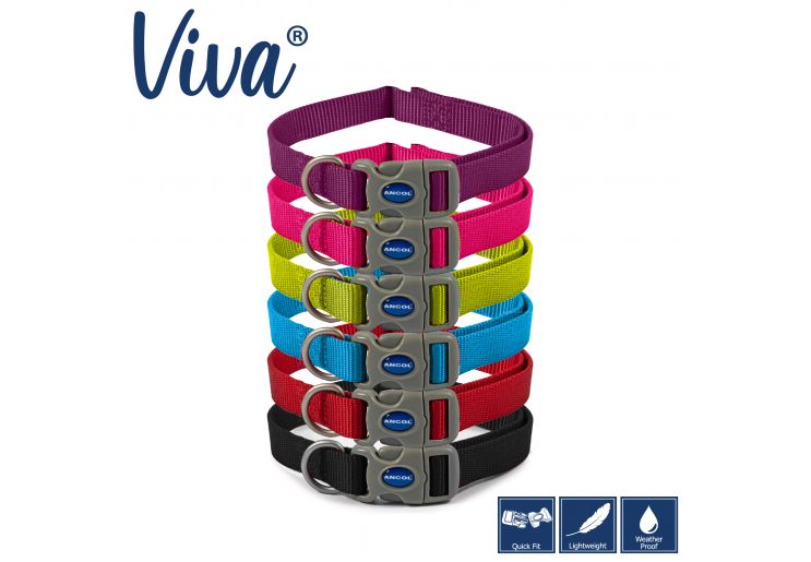 Viva Adjustable Collar Lime 30-50cm Size 2-5