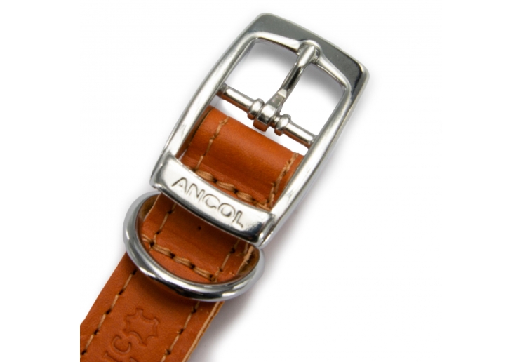 Classic Leather Collar Tan 20-26cm Size 1