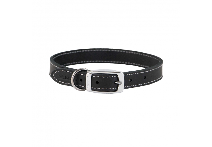Heritage Leather Collar Black Size 5 39-48cm