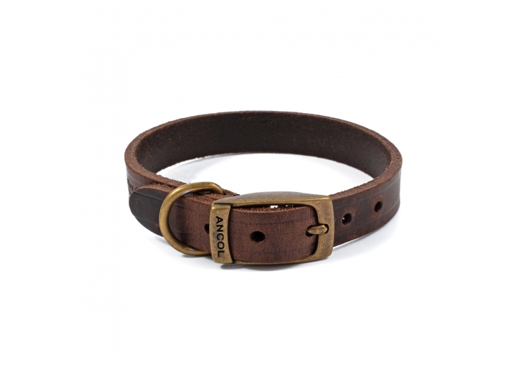 Latigo Leather Collar Havana 20-26cm Size 1