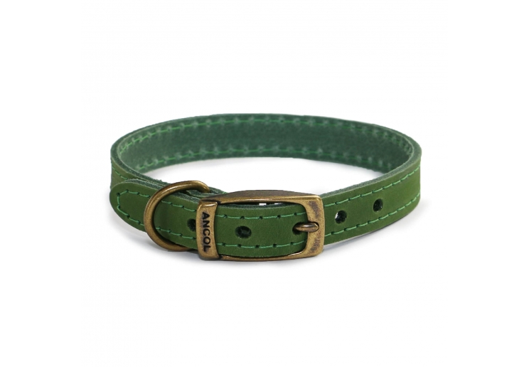 Timberwolf Leather Collar Green 20-26cm Size 1
