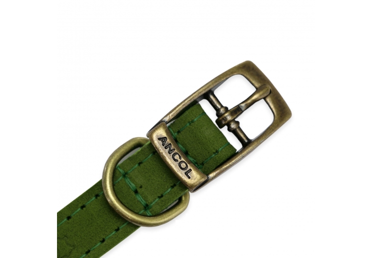 Timberwolf Leather Collar Green 20-26cm Size 1