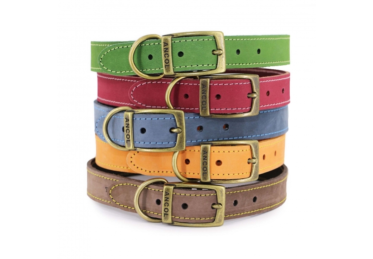 Timberwolf Leather Collar Raspberry 20-26cm Size 1