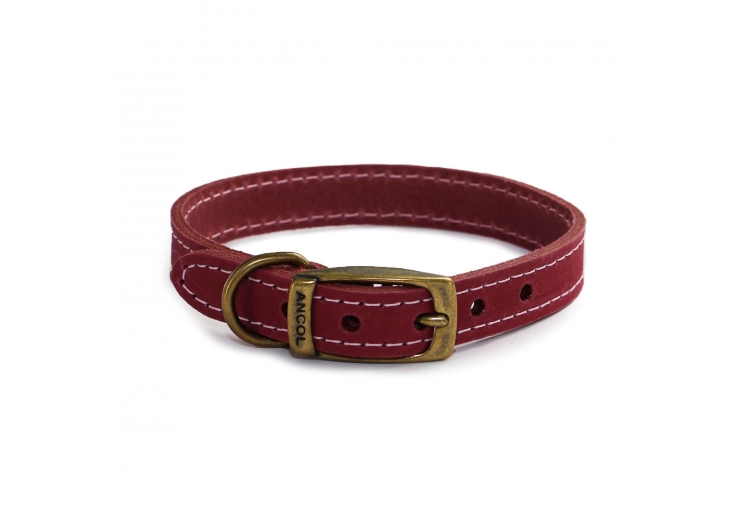 Timberwolf Leather Collar Raspberry 20-26cm Size 1