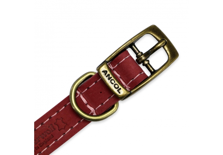 Timberwolf Leather Collar Raspberry 20-26cm Size 1