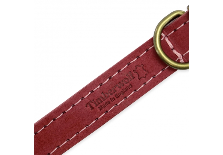 Timberwolf Leather Collar Raspberry 20-26cm Size 1