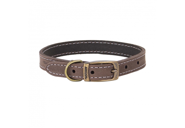 Timberwolf Leather Collar Sable 26-31cm Size 2