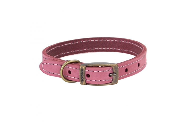Timberwolf Leather Collar Raspberry 26-31cm Size 2