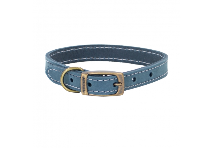 Timberwolf Leather Collar Blue 45-54cm Size 6