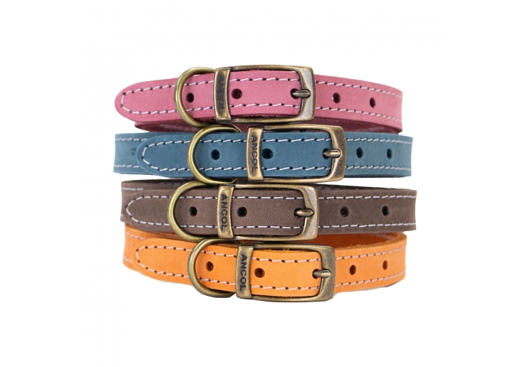 Timberwolf Leather Collar Raspberry 50-59cm Size 7