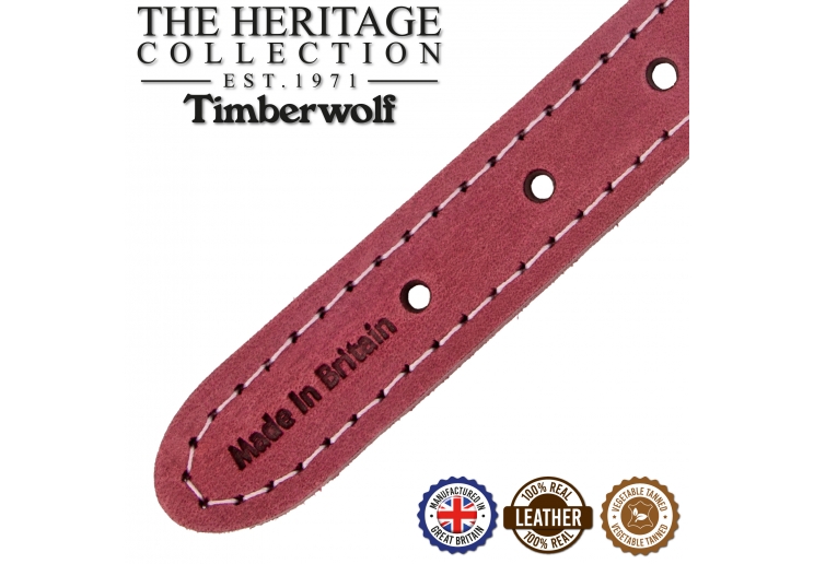 Timberwolf Leather Collar Raspberry 55-63cm Size 8