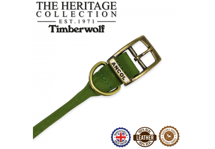 Timberwolf Rolled Collar Green 39-48cm Size 5