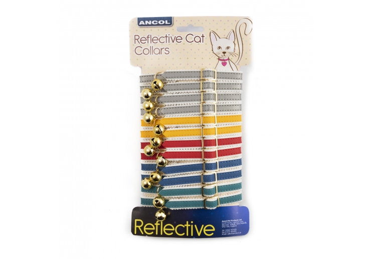 12 x Cat Collar Display Cards Reflective