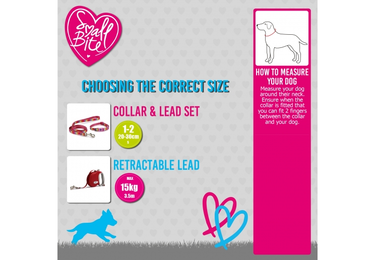 Small Bite Stars Collar Lead Set Blue
