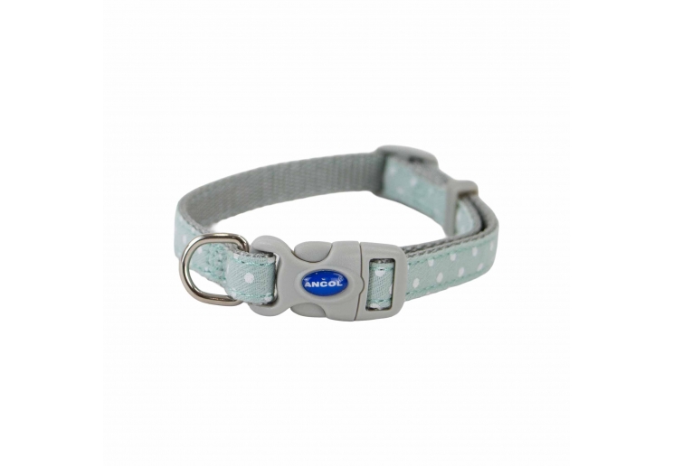 Small Bite Polka Collar & Lead Set Sage