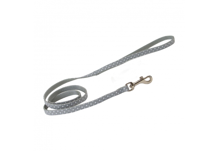 Small Bite Polka Collar Lead Set Pebble