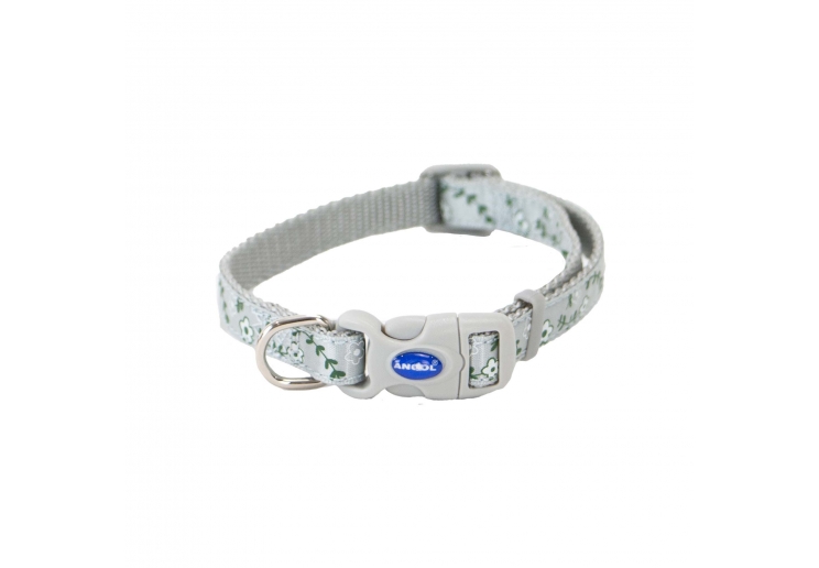 Small Bite Floral Collar Lead Set Pebble