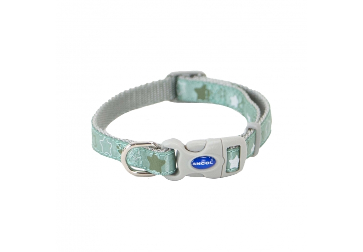 Small Bite Stars Collar Lead Set Sage
