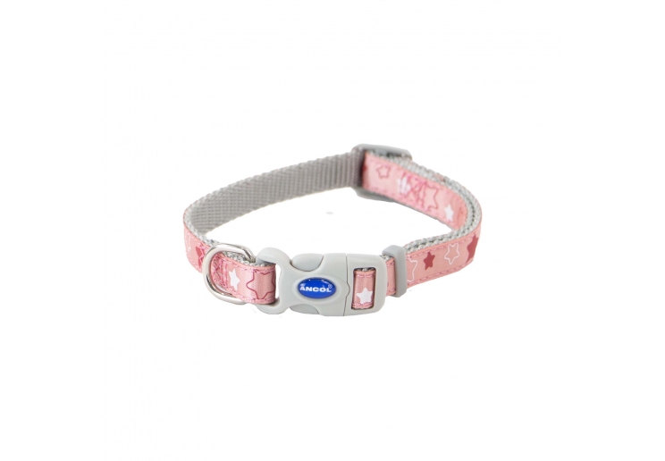 Small Bite Stars Collar Lead Set Rose