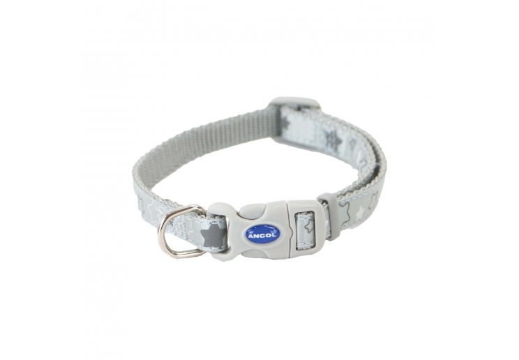 Small Bite Stars Collar Lead Set Pebble