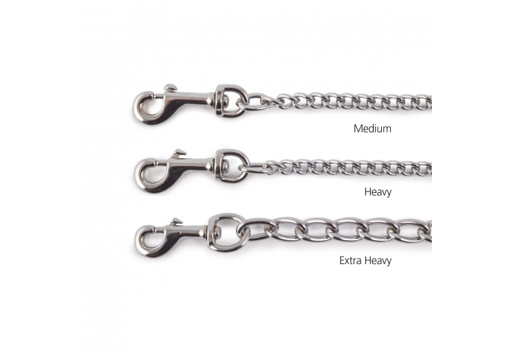 Heritage Leather Medium Chain Lead Tan 80cm