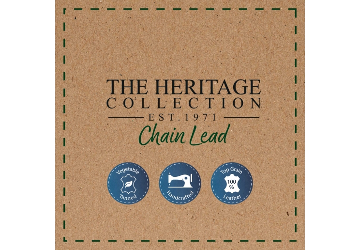 Heritage Leather Medium Chain Lead Tan 80cm