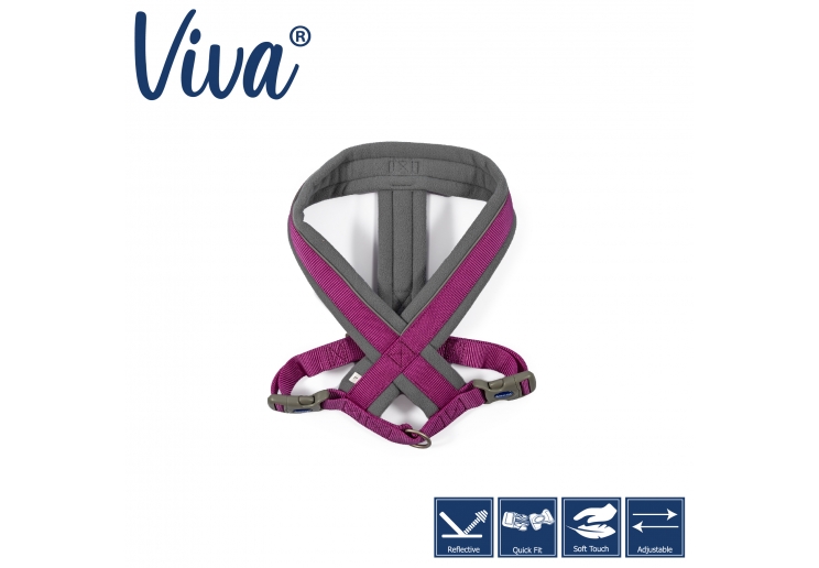 Viva Padded Harness Purple L 52-71cm