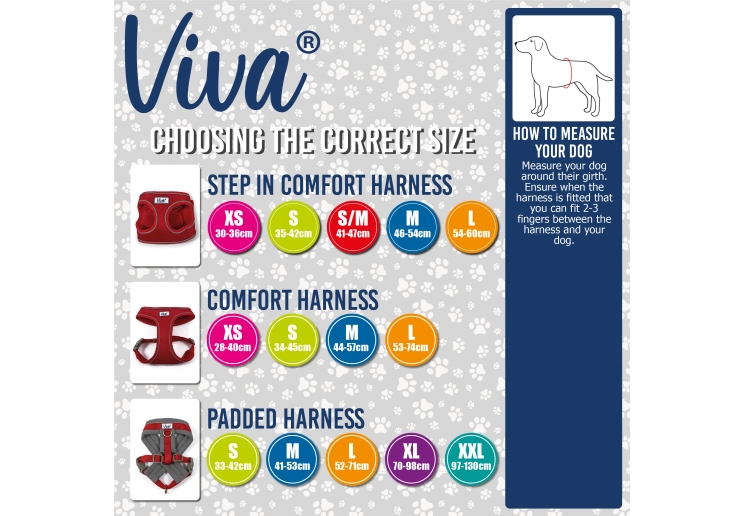 Viva Padded Harness Pink XXL 97-130cm