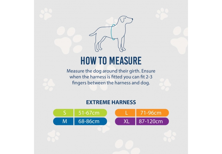 Extreme Harness Black S 51-67cm