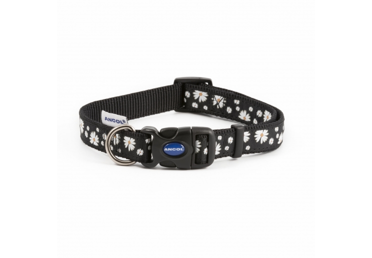 Soho Black Daisy Collar M 30-50cm