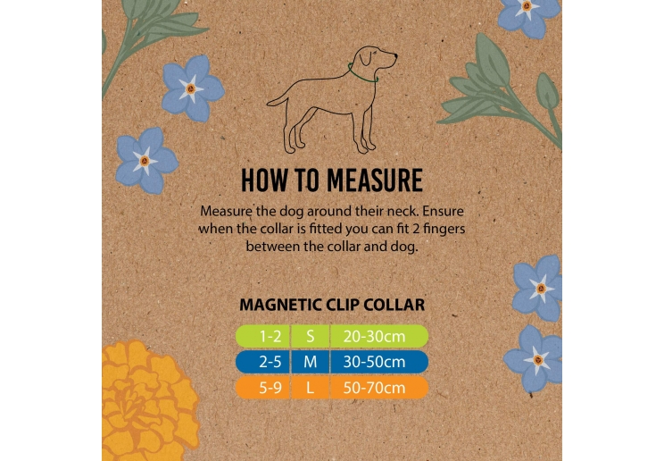 Heritage Magnetic Lock Collar Blue Med 2-5